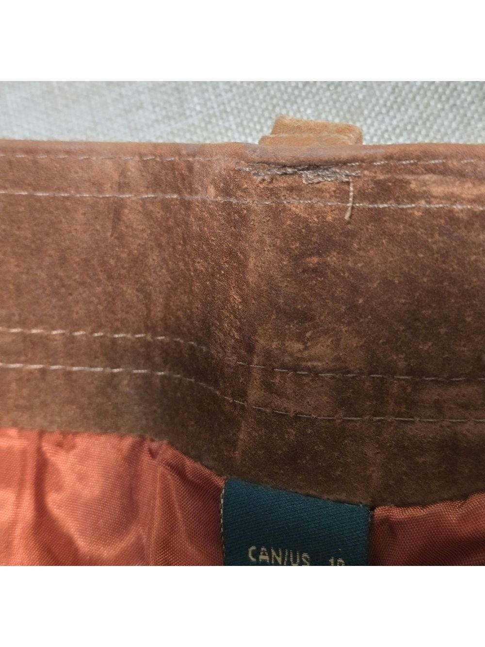 Vintage Danier genuine suede leather pants color camel size 10 - Picture 7 of 10